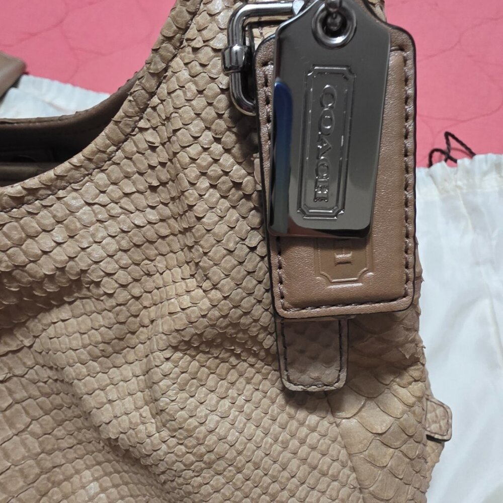Maddison Embossed Maggie Python Coach bag - Picture 12 of 16